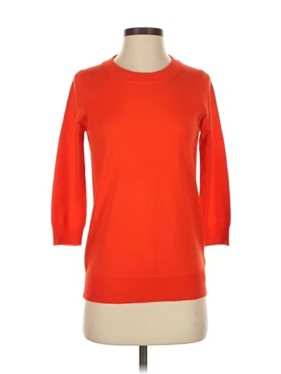 Pre-owned Jcrew Wool Pullover Sweater In Orange