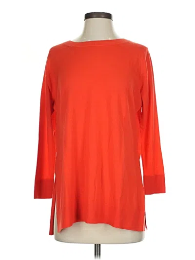 Pre-owned Jcrew Wool Pullover Sweater In Orange