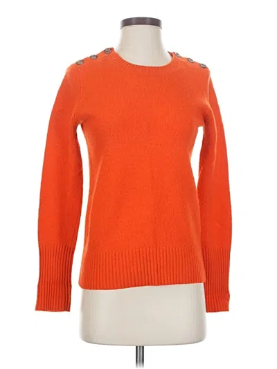 Pre-owned Jcrew Wool Pullover Sweater In Orange