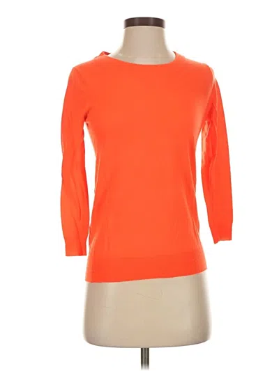 Pre-owned Jcrew Wool Pullover Sweater In Orange