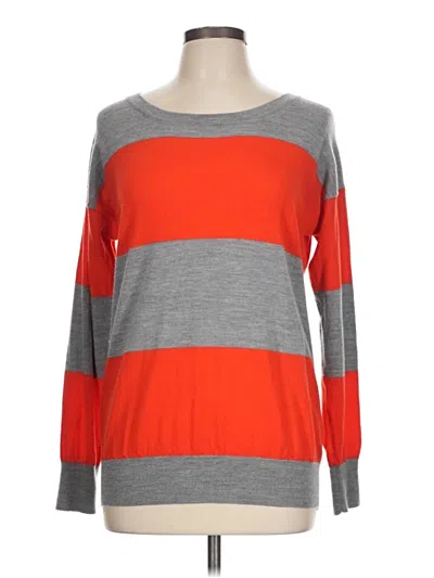 Pre-owned Jcrew Wool Pullover Sweater In Orange