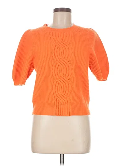 Pre-owned Jcrew Wool Pullover Sweater In Orange