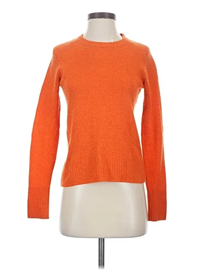 Pre-owned Jcrew Wool Pullover Sweater In Orange