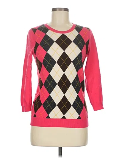 Pre-owned Jcrew Wool Pullover Sweater In Pink