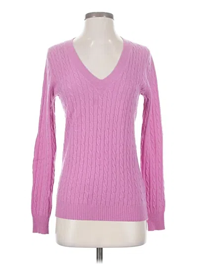 Pre-owned Jcrew Wool Pullover Sweater In Pink