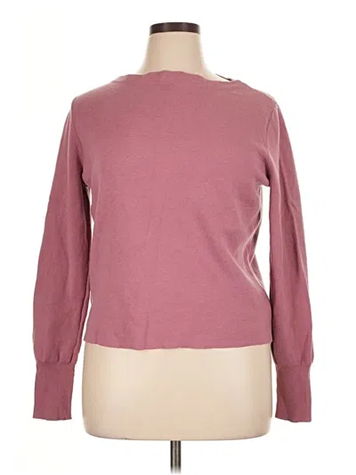 Pre-owned Jcrew Wool Pullover Sweater In Pink