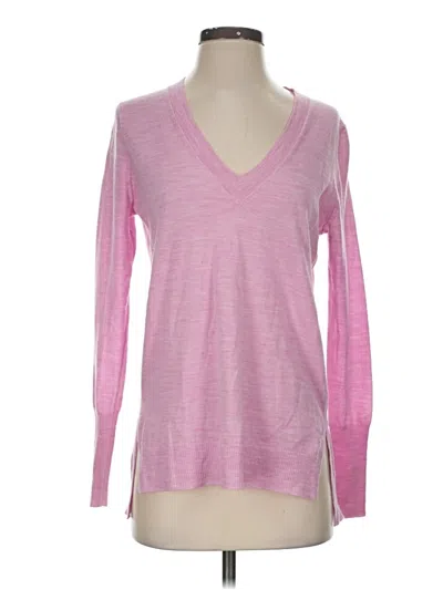 Pre-owned Jcrew Wool Pullover Sweater In Pink