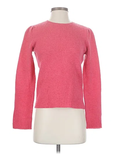 Pre-owned Jcrew Wool Pullover Sweater In Pink