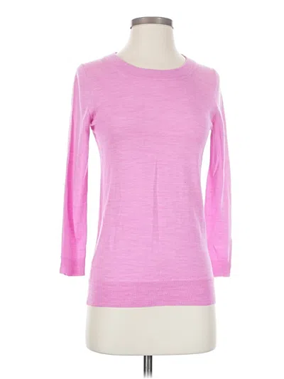 Pre-owned Jcrew Wool Pullover Sweater In Pink