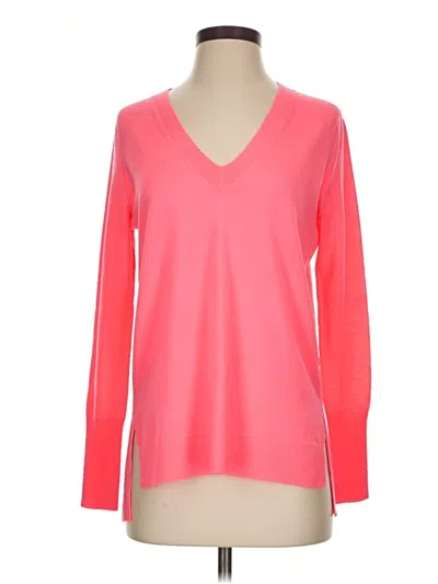Pre-owned Jcrew Wool Pullover Sweater In Pink