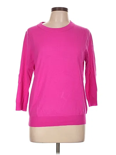 Pre-owned Jcrew Wool Pullover Sweater In Pink