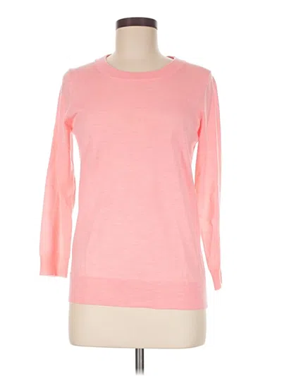 Pre-owned Jcrew Wool Pullover Sweater In Pink