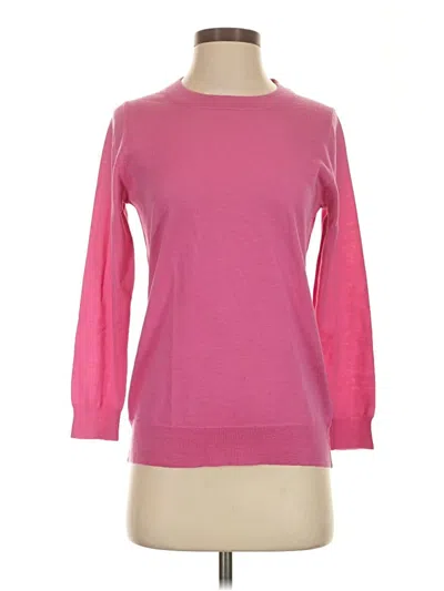 Pre-owned Jcrew Wool Pullover Sweater In Pink