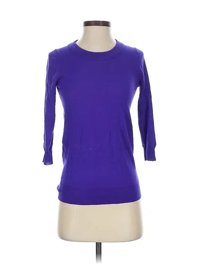 Pre-owned Jcrew Wool Pullover Sweater In Purple