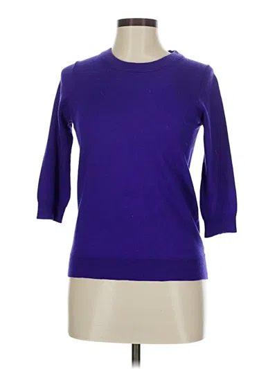 Pre-owned Jcrew Wool Pullover Sweater In Purple