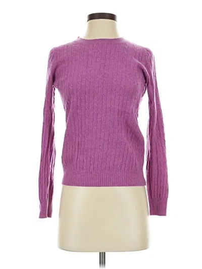 Pre-owned Jcrew Wool Pullover Sweater In Purple