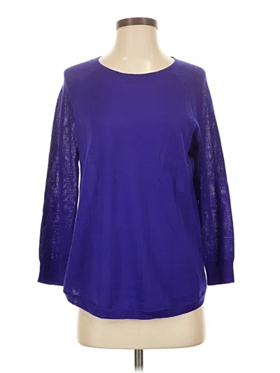 Pre-owned Jcrew Wool Pullover Sweater In Purple