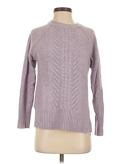 Pre-owned Jcrew Wool Pullover Sweater In Purple