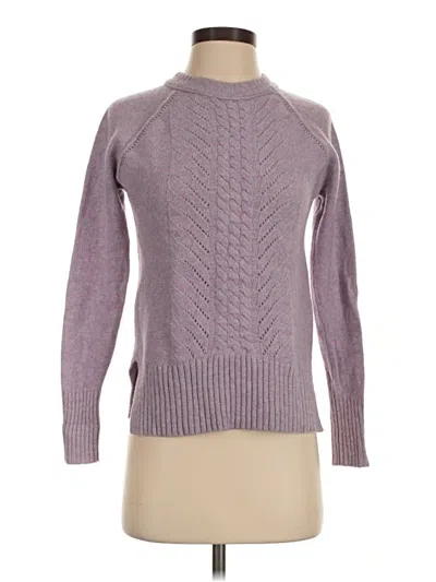 Pre-owned Jcrew Wool Pullover Sweater In Purple