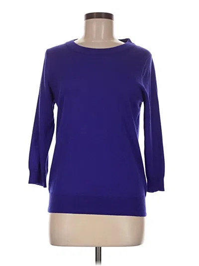 Pre-owned Jcrew Wool Pullover Sweater In Purple