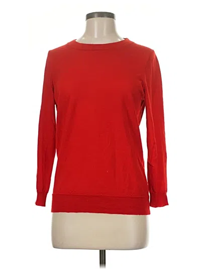 Pre-owned Jcrew Wool Pullover Sweater In Red