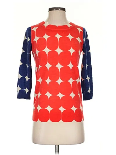Pre-owned Jcrew Wool Pullover Sweater In Red