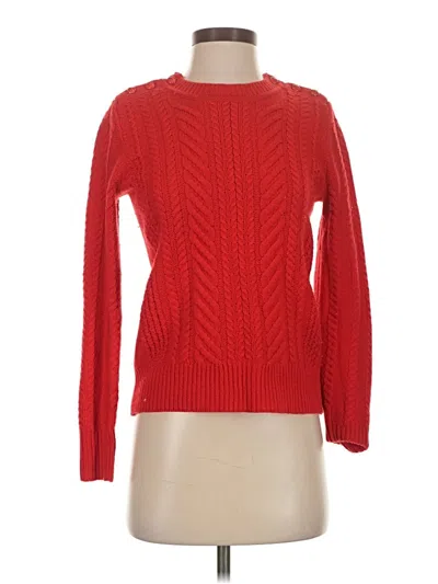 Pre-owned Jcrew Wool Pullover Sweater In Red
