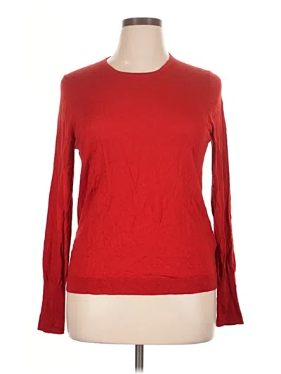 Pre-owned Jcrew Wool Pullover Sweater In Red