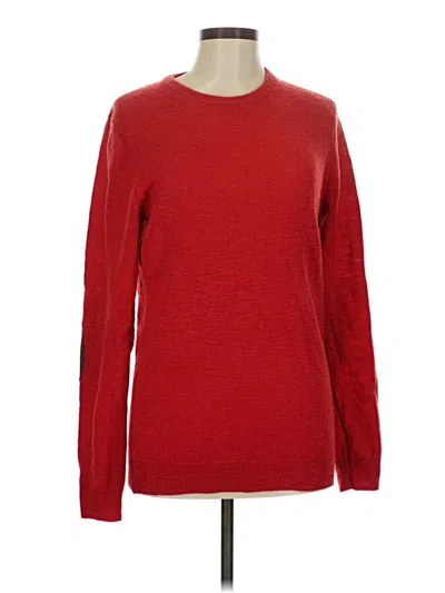 Pre-owned Jcrew Wool Pullover Sweater In Red