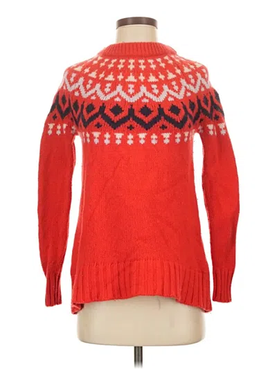Pre-owned Jcrew Wool Pullover Sweater In Red