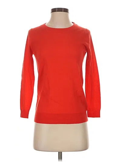 Pre-owned Jcrew Wool Pullover Sweater In Red