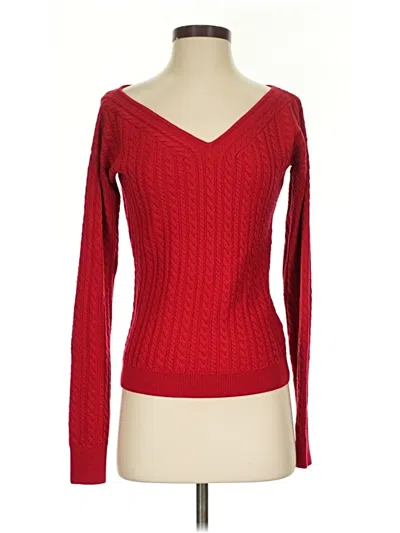 Pre-owned Jcrew Wool Pullover Sweater In Red