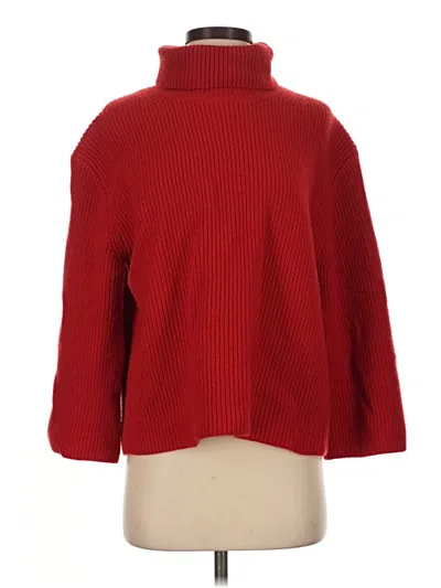 Pre-owned Jcrew Wool Pullover Sweater In Red