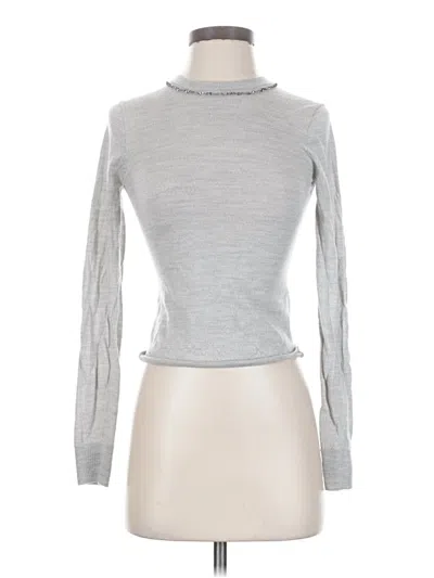 Pre-owned Jcrew Wool Pullover Sweater In Silver