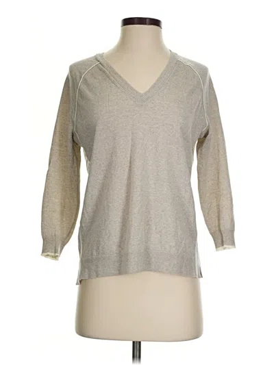 Pre-owned Jcrew Wool Pullover Sweater In Silver