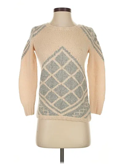 Pre-owned Jcrew Wool Pullover Sweater In Tan