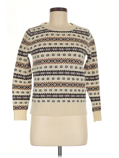 Pre-owned Jcrew Wool Pullover Sweater In Tan