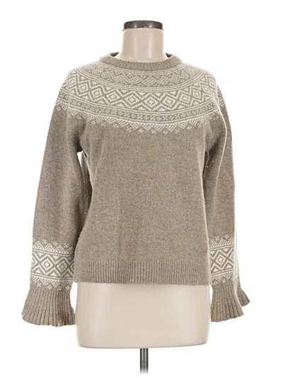 Pre-owned Jcrew Wool Pullover Sweater In Tan