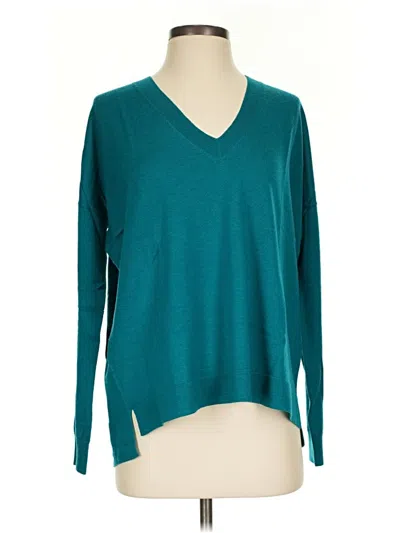 Pre-owned Jcrew Wool Pullover Sweater In Teal