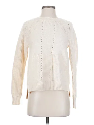 Pre-owned Jcrew Wool Pullover Sweater In White