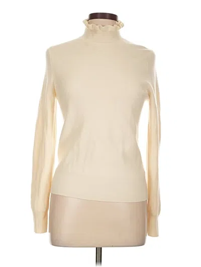 Pre-owned Jcrew Wool Pullover Sweater In White