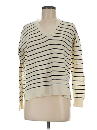 Pre-owned Jcrew Wool Pullover Sweater In White