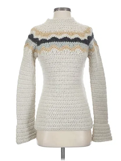 Pre-owned Jcrew Wool Pullover Sweater In White