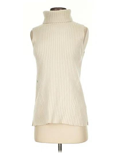 Pre-owned Jcrew Wool Pullover Sweater In White