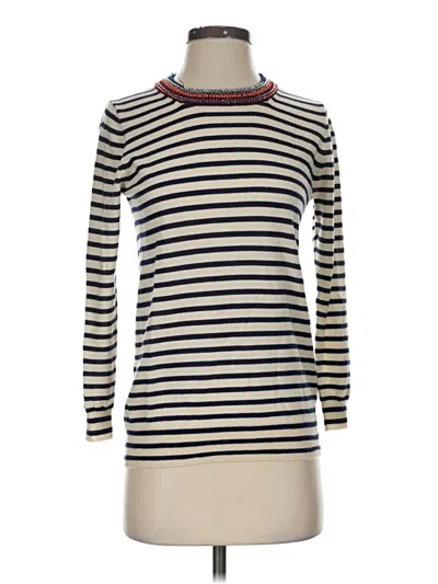 Pre-owned Jcrew Wool Pullover Sweater In White