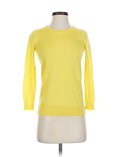 Pre-owned Jcrew Wool Pullover Sweater In Yellow