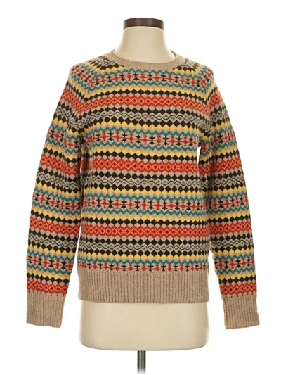 Pre-owned Jcrew Wool Pullover Sweater In Yellow