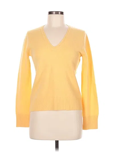 Pre-owned Jcrew Wool Pullover Sweater In Yellow