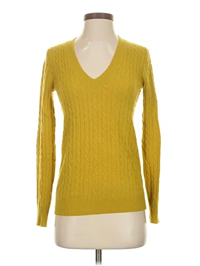 Pre-owned Jcrew Wool Pullover Sweater In Yellow