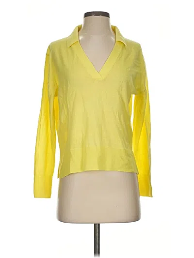 Pre-owned Jcrew Wool Pullover Sweater In Yellow
